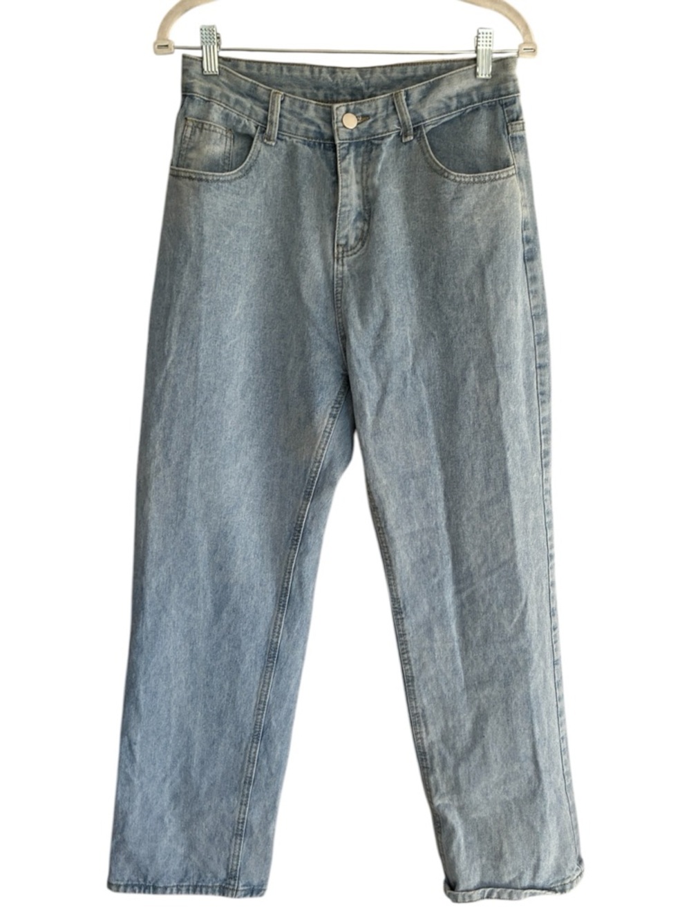 Slouchy Relaxed Grunge Skater High-Rise Light Wash Denim Dad Jeans Size M/L
